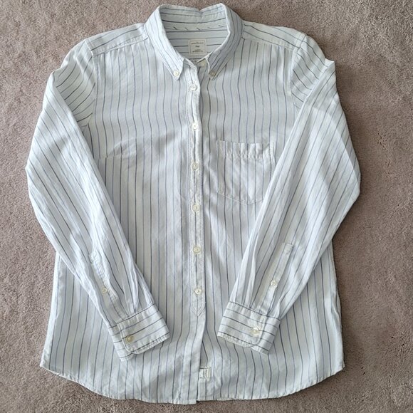 GAP Oxford Striped Button Down Shirt Women's Size XS - Picture 4 of 13
